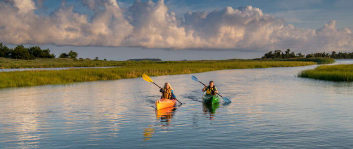 Homepage 14 Kayaking on the Chesapeake Bay off Tilghman Island in Talbot County, Maryland.